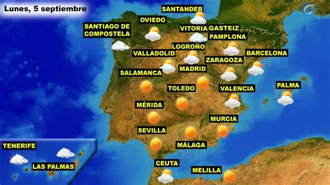 el tiempo en espana mapa